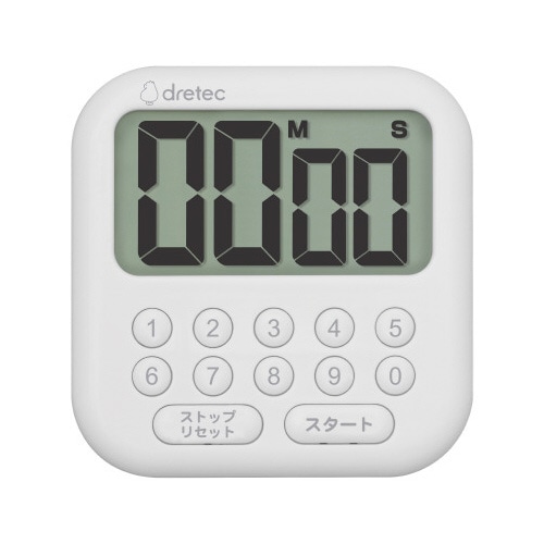 大画面タイマー「シャボン10」ホワイト