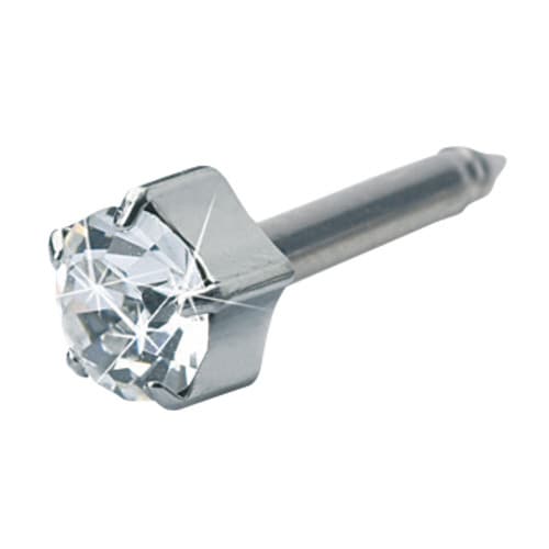 医≫ブロムダール医療用ピアスチタン立爪クリスタル