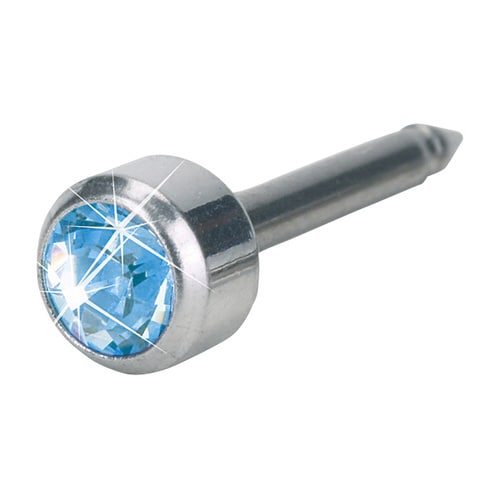 医≫ブロムダール医療用ピアスチタン丸型アクアマリン