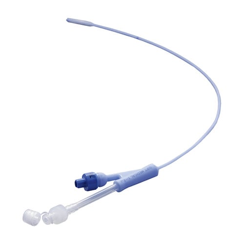 医≫ソフト卵管造影通気通水カテーテル 5個入 青