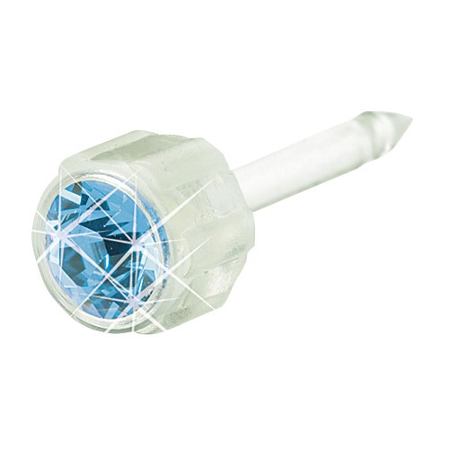 医≫ブロムダール医療用ピアスプラアクアマリンフラワ