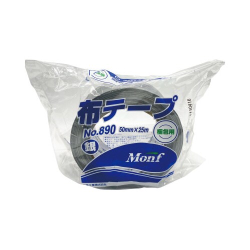 Monf梱包用カラー布テープ No890銀 30巻