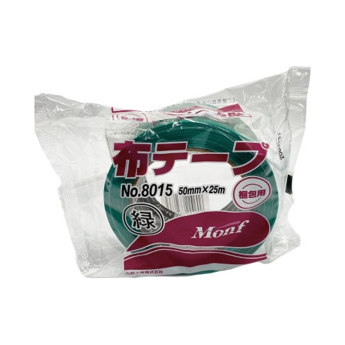Monf梱包用カラー布テープNo8015緑 30巻