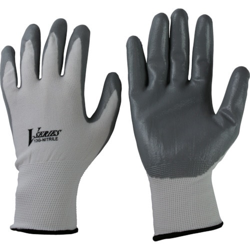 ニトリル背抜き手袋 ホワイト L