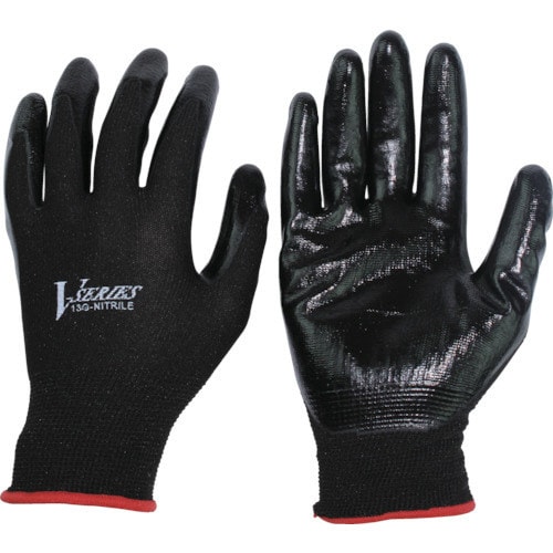 ニトリル背抜き手袋 ブラック M