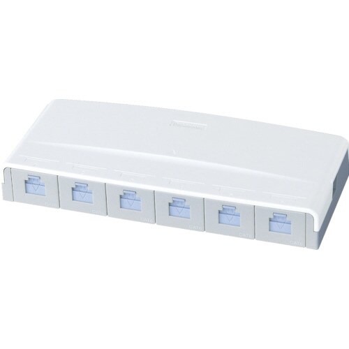 情報モジュラジャック CAT6 露出6コ口