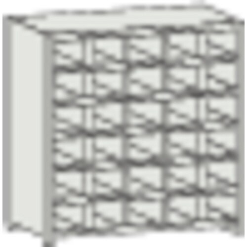 KA型区分棚コボレ止め付 5列6段