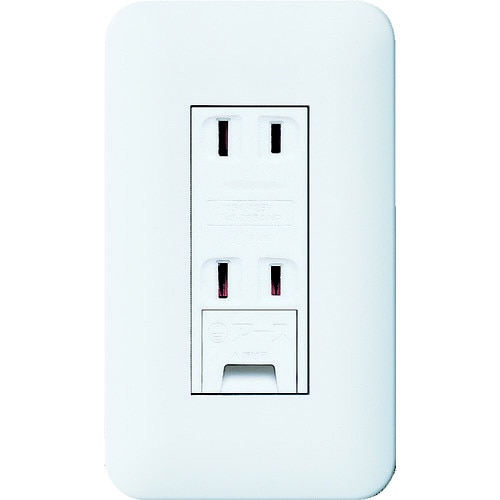 コスモワイド埋込アースターミナル付Wコンセント