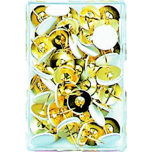 二重画鋲足長着色白 40本 M10138