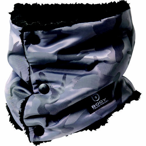 防風ネックウォーマー 迷彩 グレー