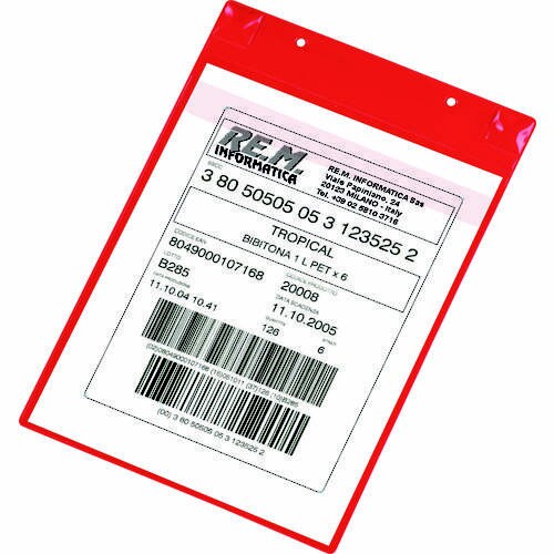 PVCポケット(マグネットタイプ)A4縦型 レッド