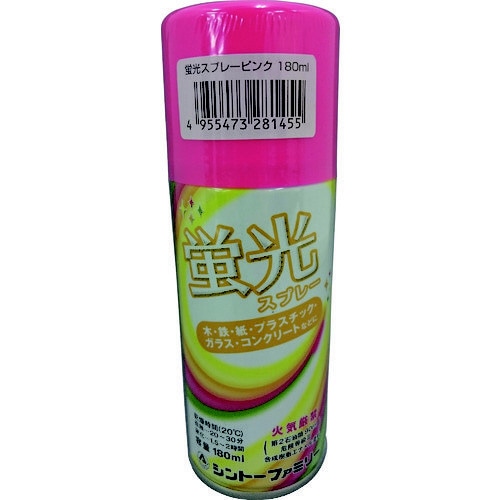 蛍光スプレー ピンク 180ML