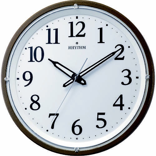 リズム 電波 壁掛け時計 暗所自動点灯機能付き