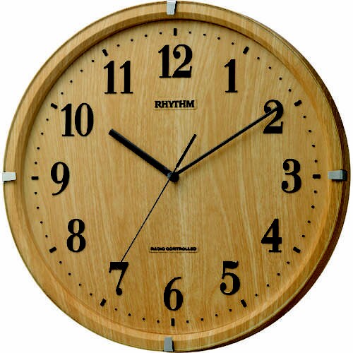 リズム 電波 壁掛け時計 φ329×47