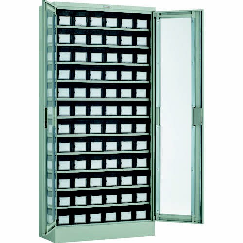 バンラックケースL型両開き扉 導電 小72