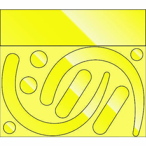 フックステッカー (蛍光反射 黄)