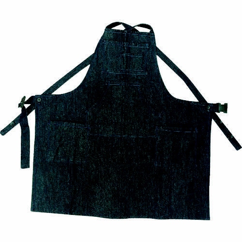 たすき掛け幅広エプロン ジーンズ生地