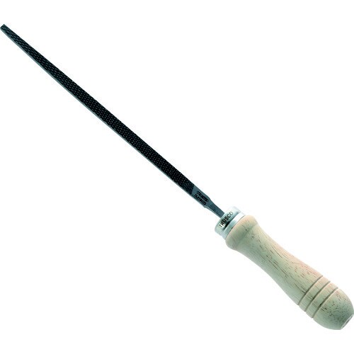 鉄工用ヤスリ 木柄付 角 中目 刃長150