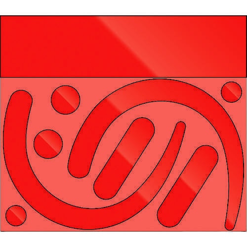 フックステッカー (蛍光反射 赤)