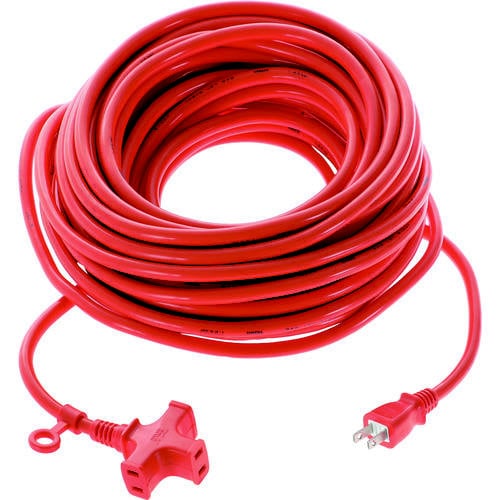 3個口ソフトタイプ延長コード 20m オレンジ