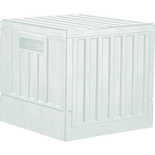 フタ付折りたたみコンテナー 22L ホワイト