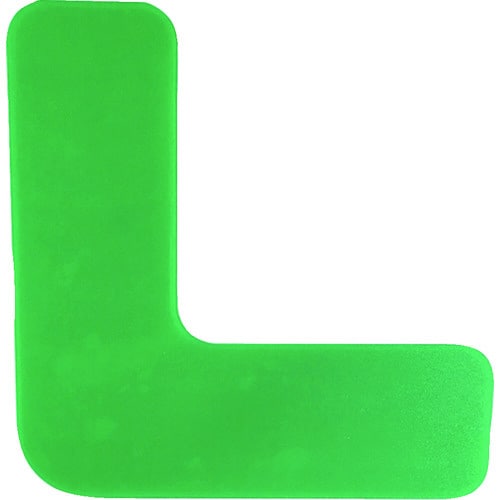 高耐久5Sフロア表示ステッカー L型 10枚 緑