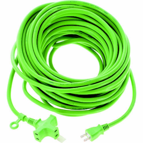 3個口ソフトタイプ延長コード 20m グリーン