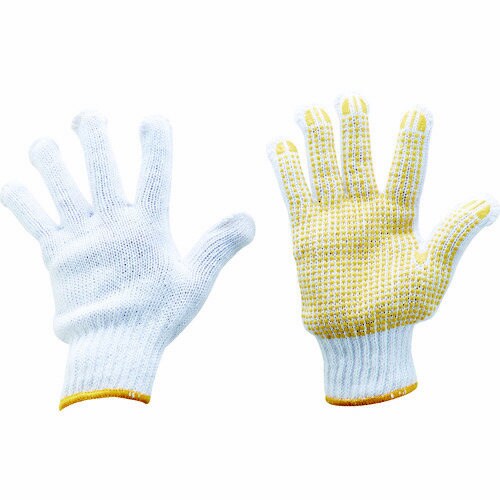 混紡すべり止め手袋 指又補強編みタイプ フリー