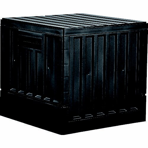 フタ付折りたたみコンテナー 22L ブラック