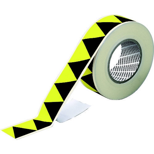 ギザギザラインテープ 50幅×50m 黄/黒