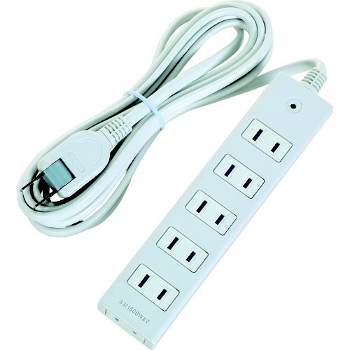 電源タップ 2P6個口 5M マグネット付