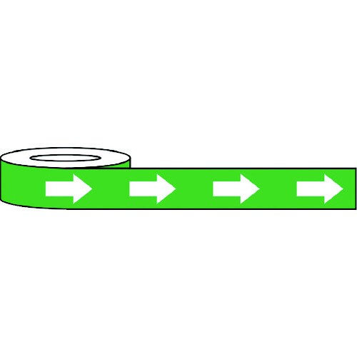 耐摩耗標識テープ 矢印 緑白