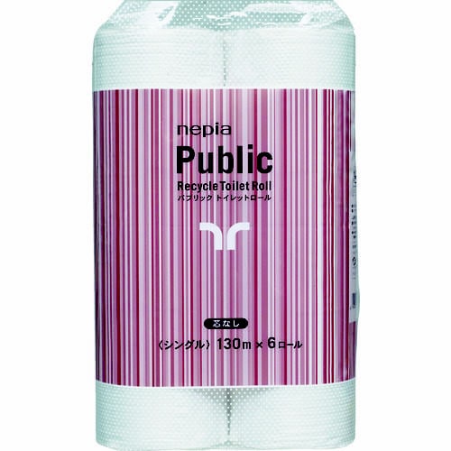 パブリック6ロール130m 芯なし 10パック