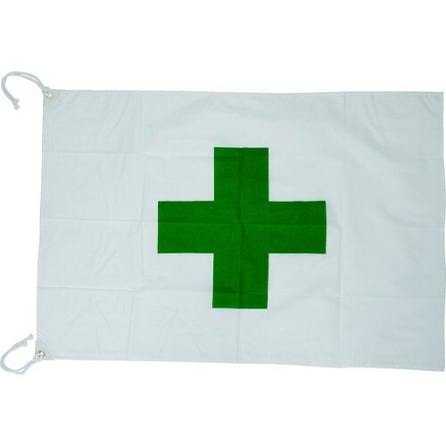 安全旗(緑十字) 700×1000mm 布製