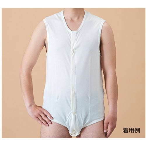 紳士・婦人共用 前開き袖なしボディシャツ LL
