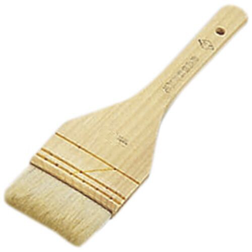 木柄 本職料理刷毛(白毛) 3段締め 90mm