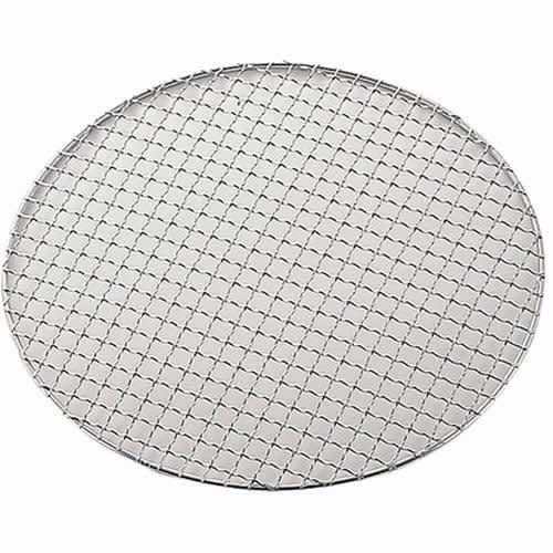 18−8ステン太線クリンプ焼網 丸 27cm