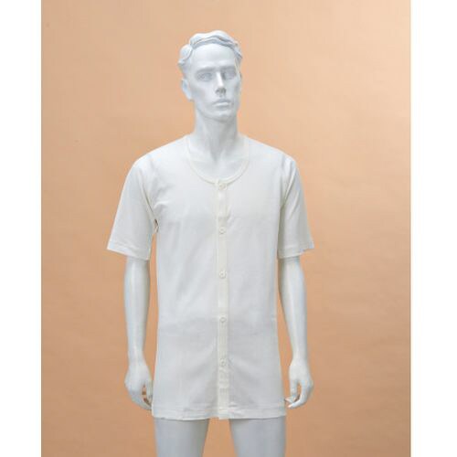 紳士前開き5分袖(ボタン式) LL No.2V