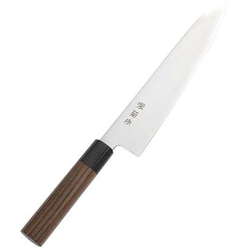 モリブデン鋼 和式 紫檀柄 切付牛刀 21cm