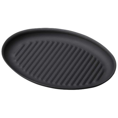 鉄製プレス陶板 小判 深 波 M20−720