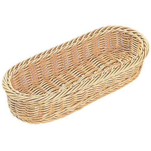 PPラタン 小判型カトラリーバスケット アイボリー