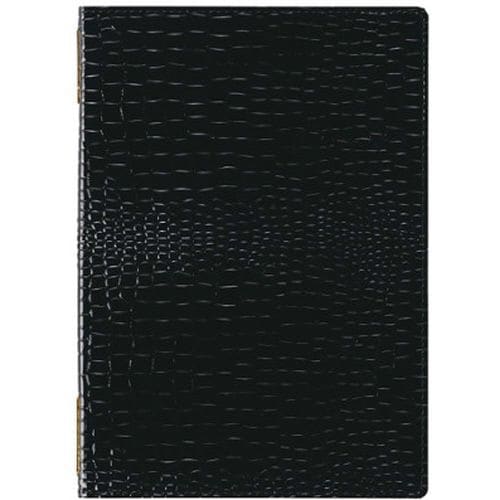 ピンホールクロコタッチメニューブック 中 ブラック