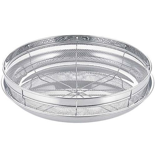 18−8 浅ザル&トレーセット ネット入 19cm