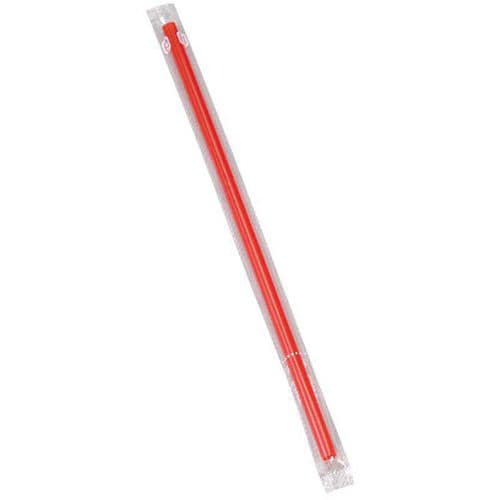 カラーストロー(500本入)ストレート 赤