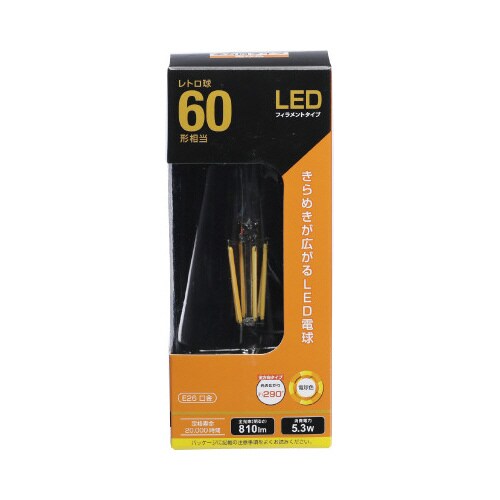 LEDレトロ球 6W E26 電球色 24個