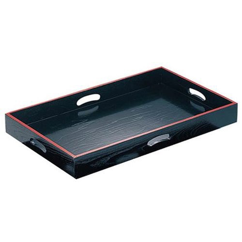 木製 四方手かけ付 脇取盆 7−309−15