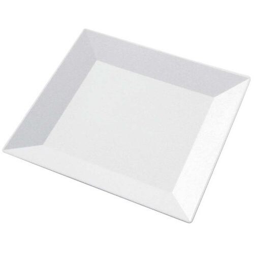 プラ容器 角皿 25(10枚入)白磁