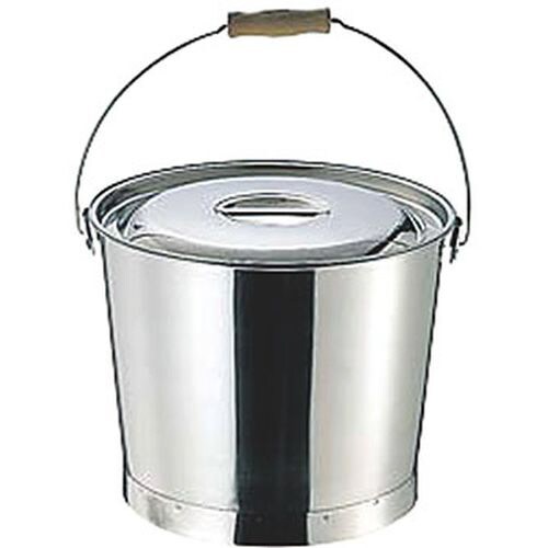 18−8プレスバケツ 10L(ワイヤーバネ取手)