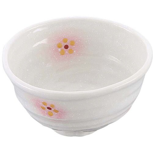 和食器コレクション ピンク白吹小花 丼 4寸
