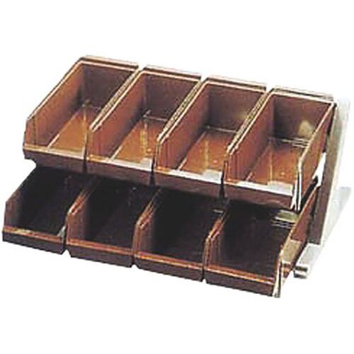 DXオーガナイザー 2段4列 ブラウン